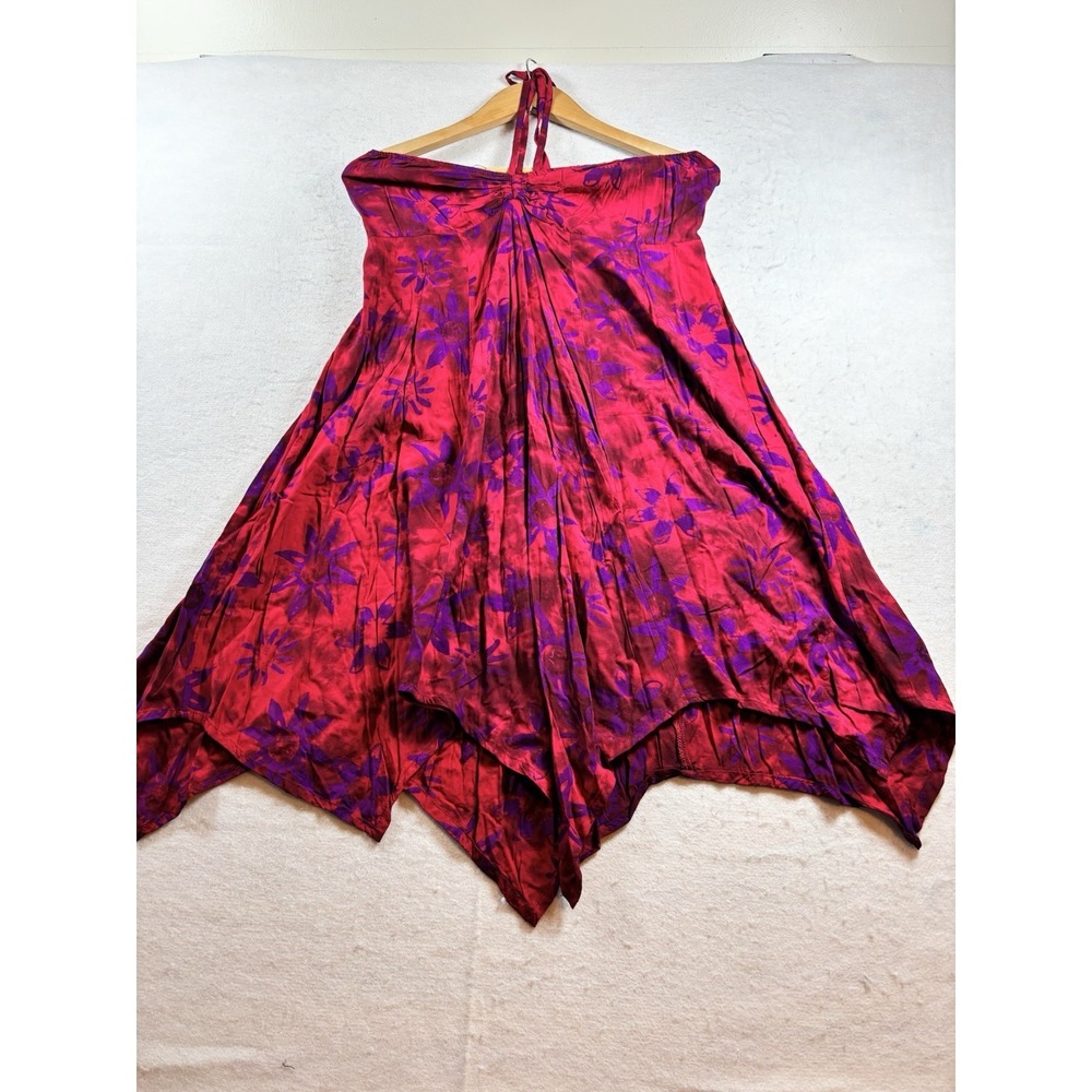 Hibiscus Collection Hawaii 100% Rayon Smocked Floral Sundress Dress One Size